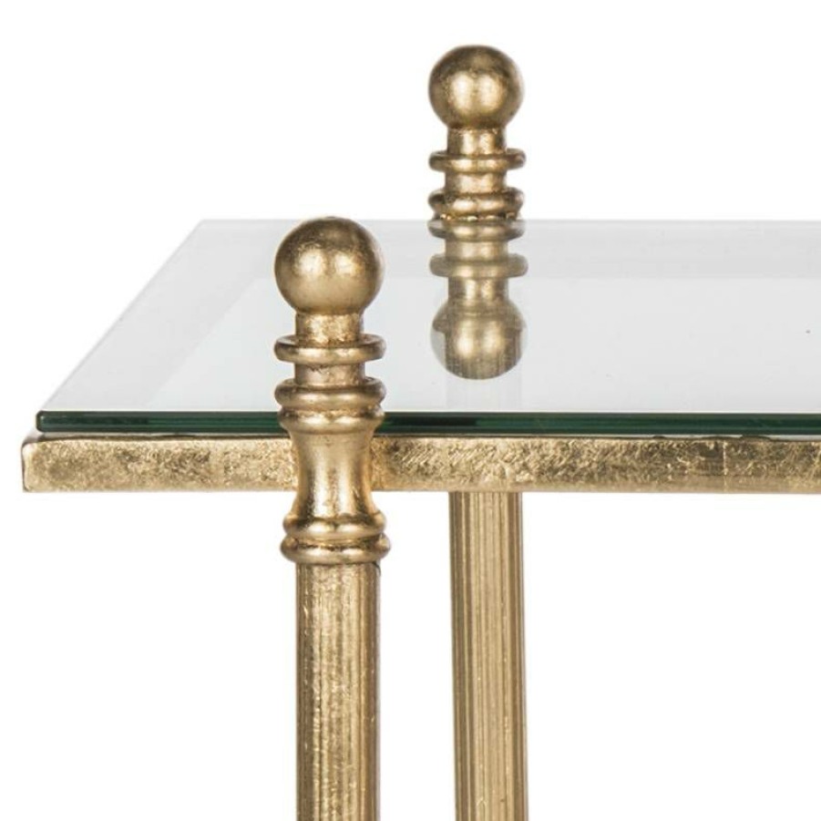 Living Furniture * | Hot Selling Tait Coffee Table In Antique Gold Safavieh Fox2569A