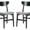 Furniture * | Hot Selling Lucca Retro Dining Chair In Black/Grey Safavieh Dch1001H-Set2