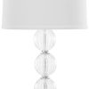 Lamps * | Closeout Sale Amanda 31-Inch H White Crystal Glass Globe Lamp Safavieh Lits4006C