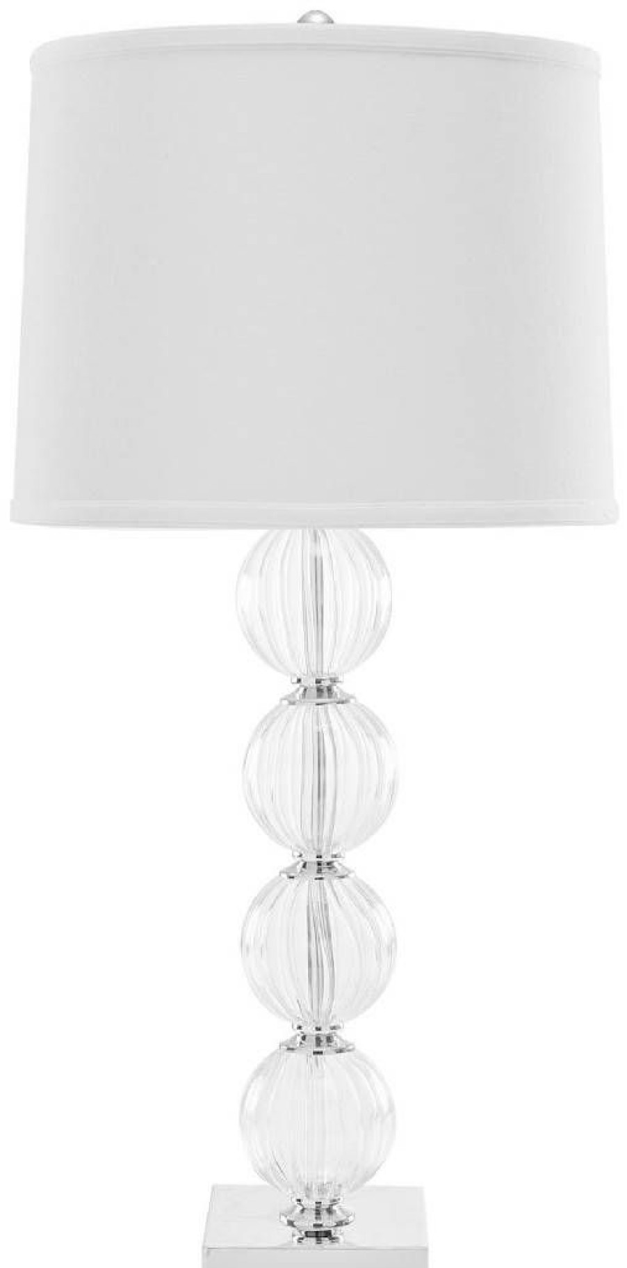 Lamps * | Closeout Sale Amanda 31-Inch H White Crystal Glass Globe Lamp Safavieh Lits4006C