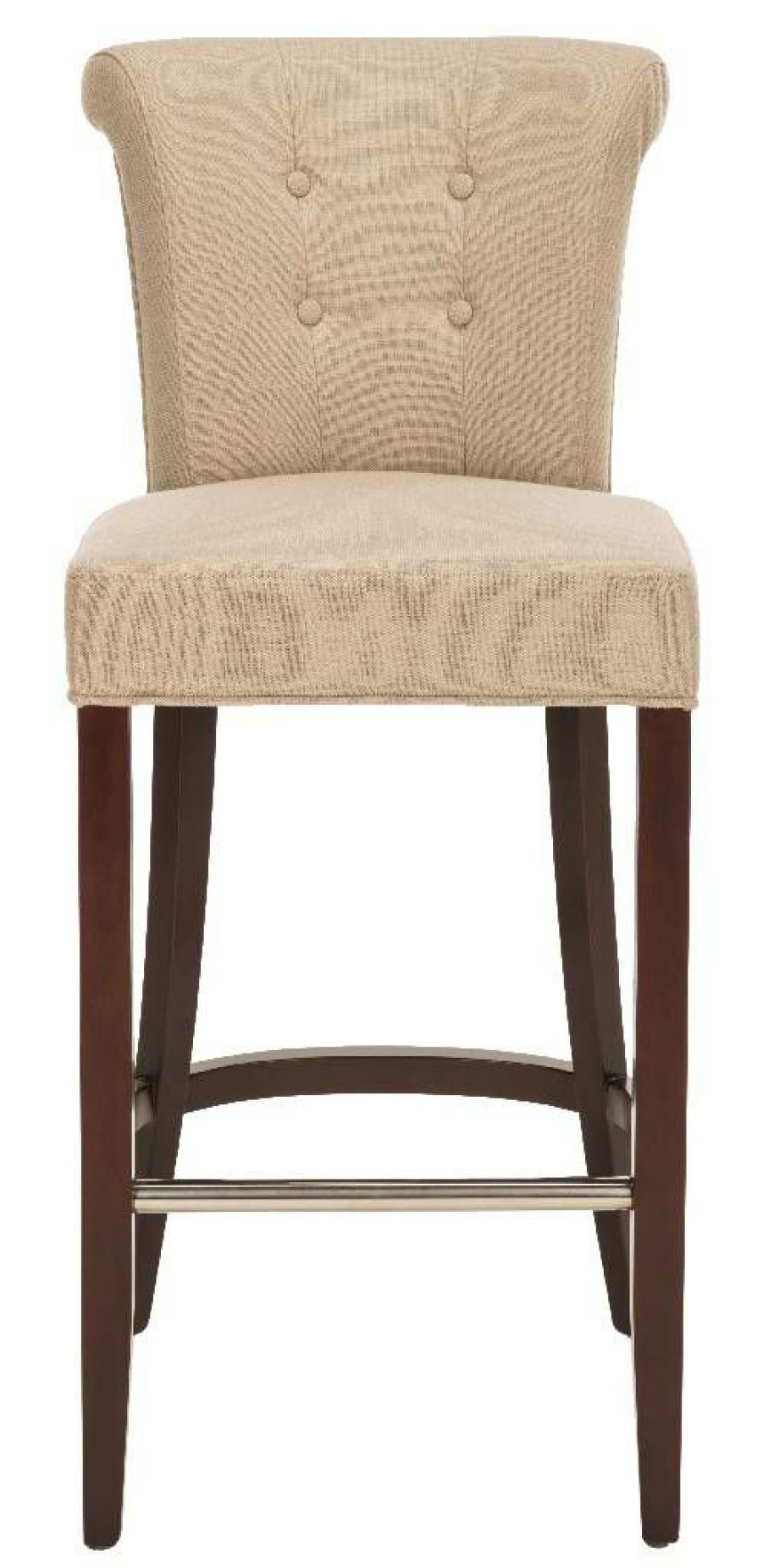 Furniture * | Wholesale Addo Bar Stool In True Taupe/Cherry Mahogany Safavieh Hud8218A