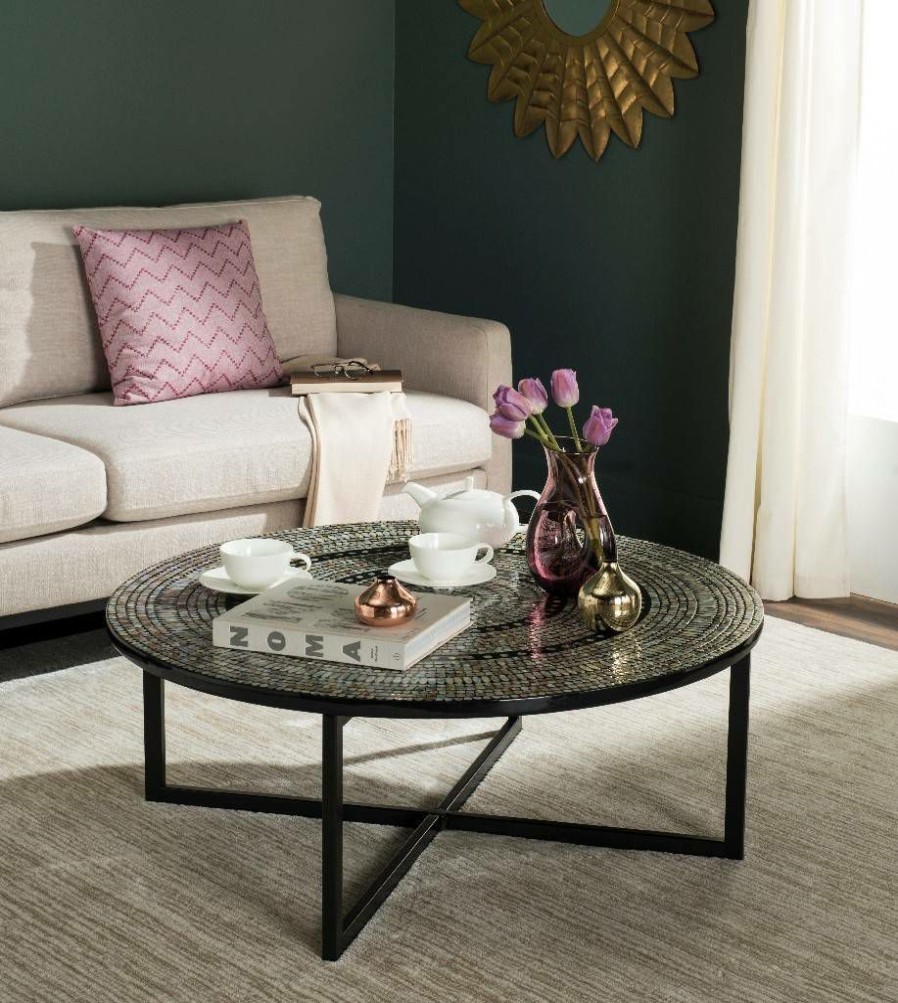 Living Furniture * | Hot Sell Cheyenne Coffee Table In Grey Safavieh Trb1001G