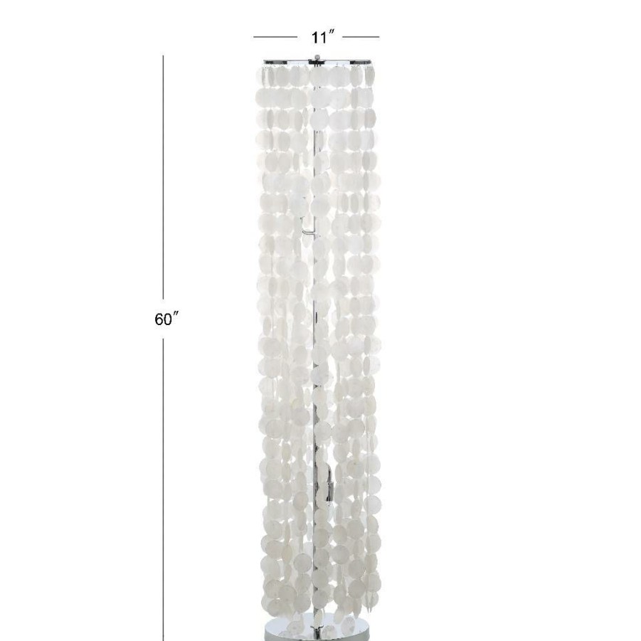 Lamps * | Closeout Sale Illumina 3 Light Capiz 60-Inch H Floor Lamp Safavieh Lit4483A