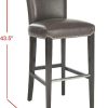 Furniture * | Wholesale Seth Bar Stool In Antique Brown/Espresso Safavieh Mcr4510G