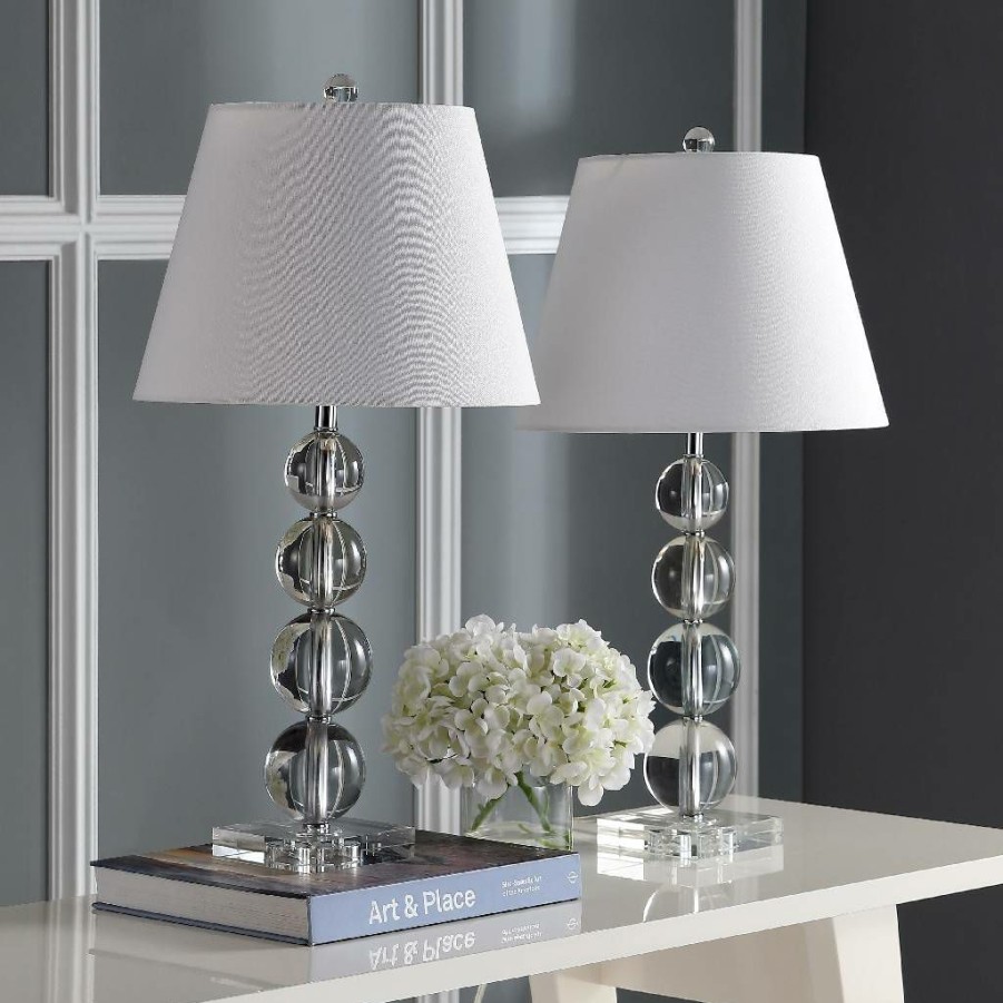 Lamps * | New In Millie 26.5-Inch H Crystal Ball Table Lamp (Set Of 2) Safavieh Lit4102A-Set2