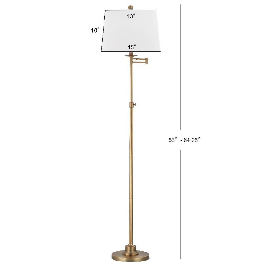 Lamps * | Promotions Nadia 64.25-Inch H Adjustable Floor Lamp Safavieh Lit4337A