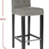 Furniture * | Special Offers Thompson Bar Stool In Sea Mist/Espresso Safavieh Mcr4505D