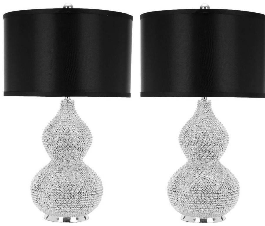 Lamps * | New Nicole 24.5-Inch H Bead Base Lamp (Set Of 2) Safavieh Lit4014A-Set2