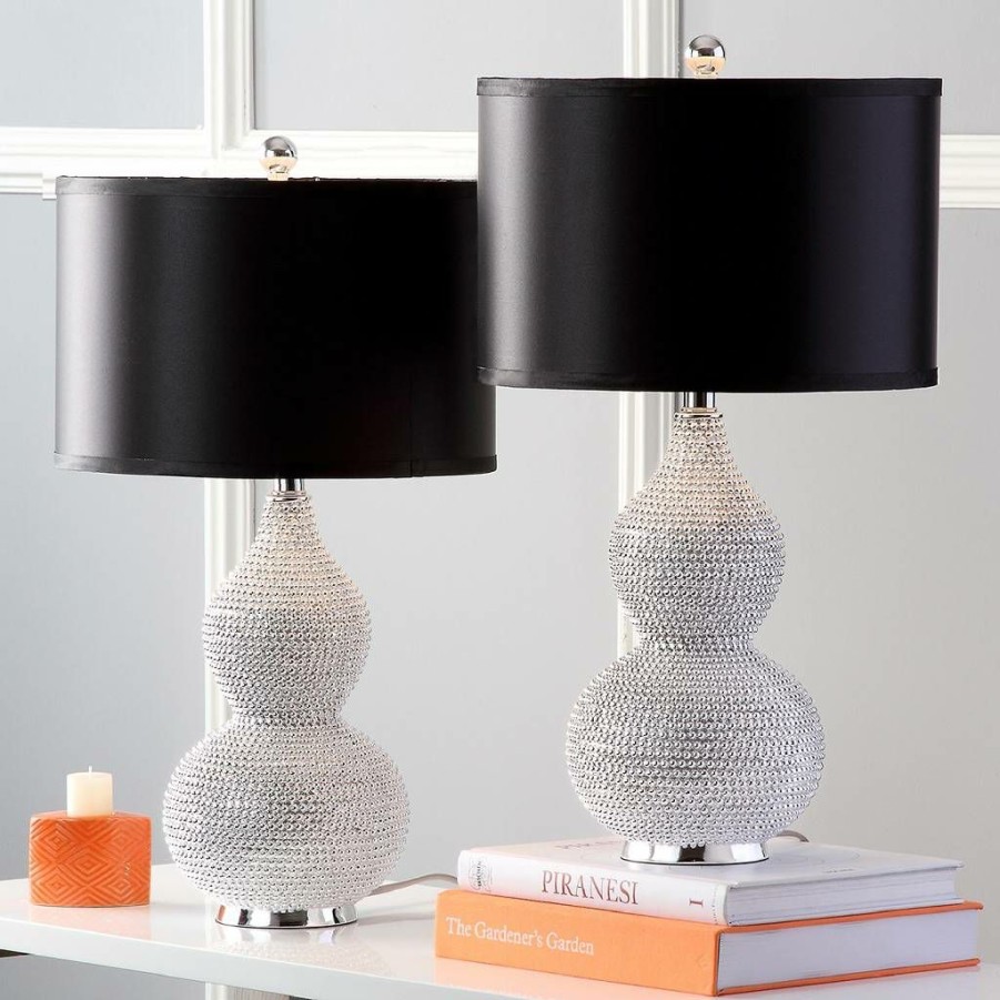 Lamps * | New Nicole 24.5-Inch H Bead Base Lamp (Set Of 2) Safavieh Lit4014A-Set2