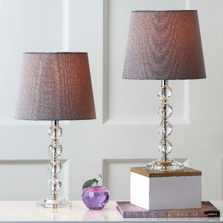 Lamps * | Top Selling Nola 16-Inch H Stacked Crystal Ball Lamp (Set Of 2) Safavieh Lit4123B-Set2