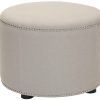 Living Furniture * | Excellent Quality Hogan Ottoman In Taupe/Black Safavieh Hud8208C