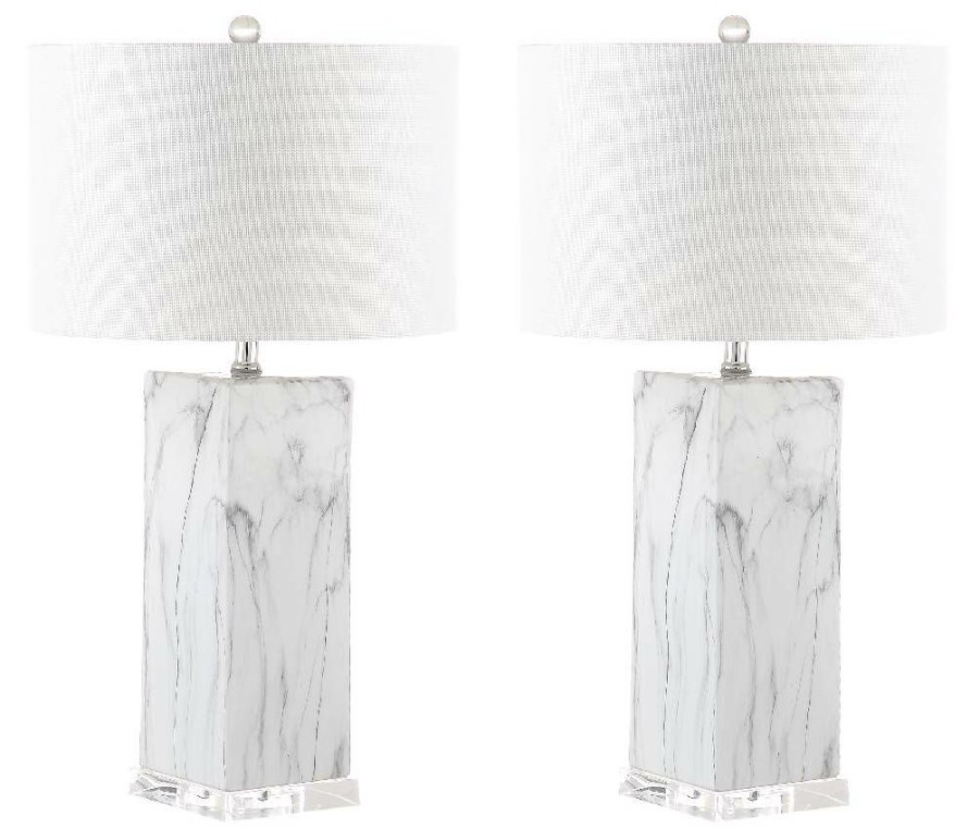 Lamps * | Online Sale Olympia Marble Table Lamp (Set Of 2) Safavieh Lit4500A-Set2