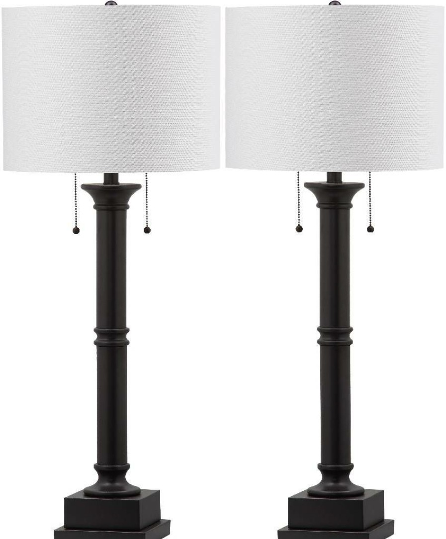 Lamps * | Sale Estilo 36-Inch H Column Table Lamp (Set Of 2) Safavieh Lit4304A-Set2