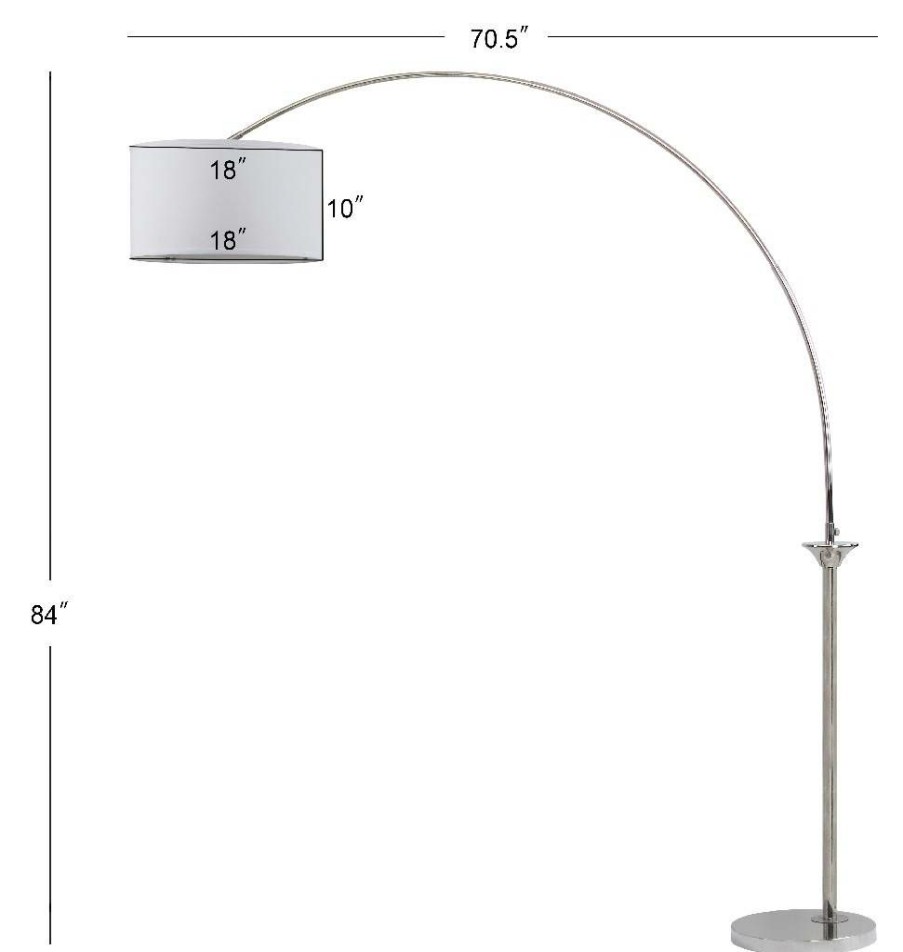 Lamps * | Shop New Mira 84-Inch H Arc Floor Lamp Safavieh Lit4352A