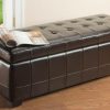 Living Furniture * | Crazy Deals Large Manhattan Storage Bench In Brown/Black Safavieh Hud4200A