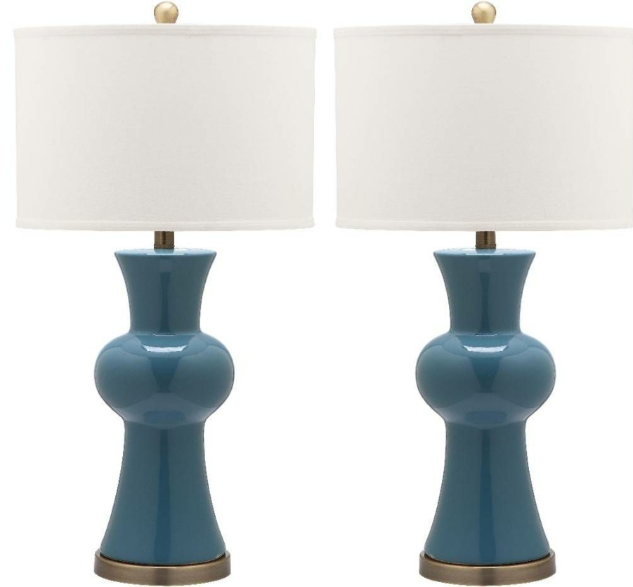 Lamps * | Excellent Quality Lola 30-Inch H Column Lamp (Set Of 2) Safavieh Lit4150C-Set2