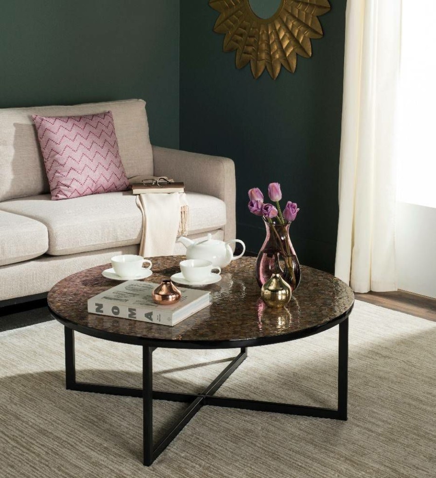 Living Furniture * | Outlet Cheyenne Coffee Table In Brown Safavieh Trb1001D