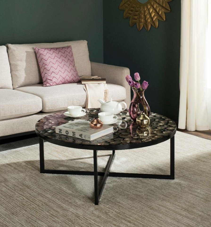 Living Furniture * | Promotions Cheyenne Coffee Table In Grey Safavieh Trb1001H