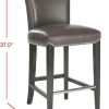 Furniture * | Limited Edition Seth Counter Stool In Antique Brown /Espresso Safavieh Mcr4509G