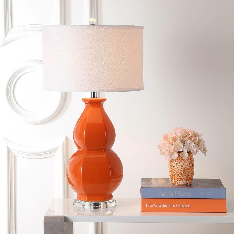 Lamps * | Best Sale Juniper 30-Inch H Orange Table Lamp Safavieh Lit4245D