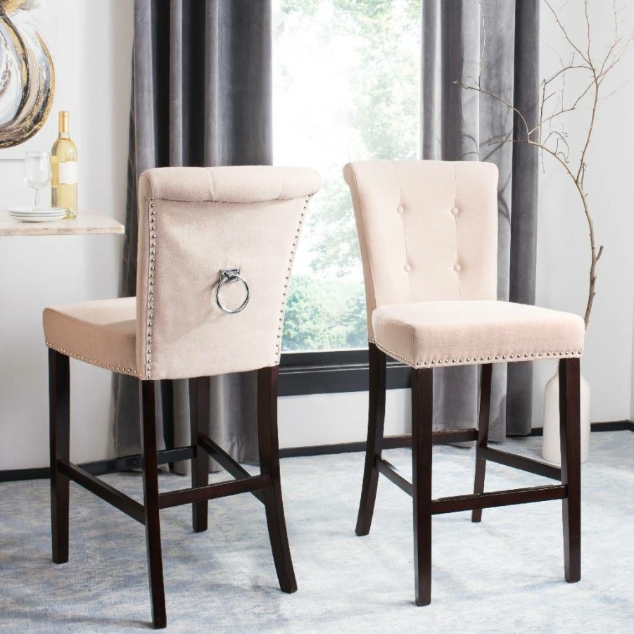 Furniture * | Featured Taylor Bar Stool In Beige Safavieh Bst6300C-Set2