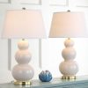 Lamps * | Discount Online Pamela 28-Inch H Triple Gourd Ceramic Lamp (Set Of 2) Safavieh Lit4095F-Set2