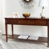 Living Furniture * | Shoping Manelin Console W/ Storage Drawers In Sepia Safavieh Amh6641A