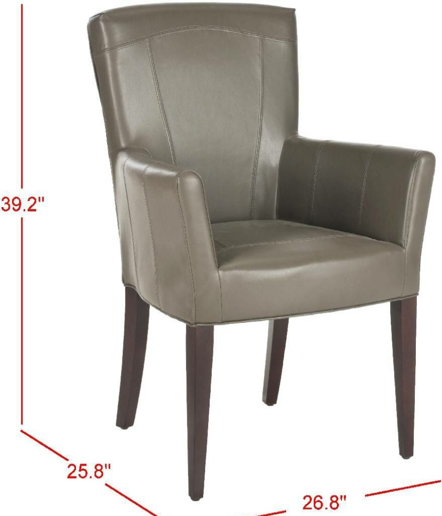 Living Furniture * | Exclusive Design Dale Arm Chair In Clay/Cherry Mahogany Safavieh Mcr4710B