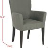 Living Furniture * | Large Choice Dale Arm Chair In Sea Mist/Espresso Safavieh Mcr4710D