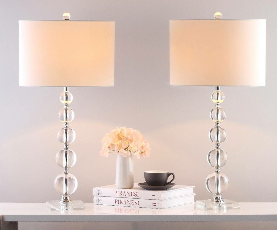 Lamps * | Shop New Liam 29-Inch H Stacked Crystal Ball Lamp (Set Of 2) Safavieh Lit4112A-Set2