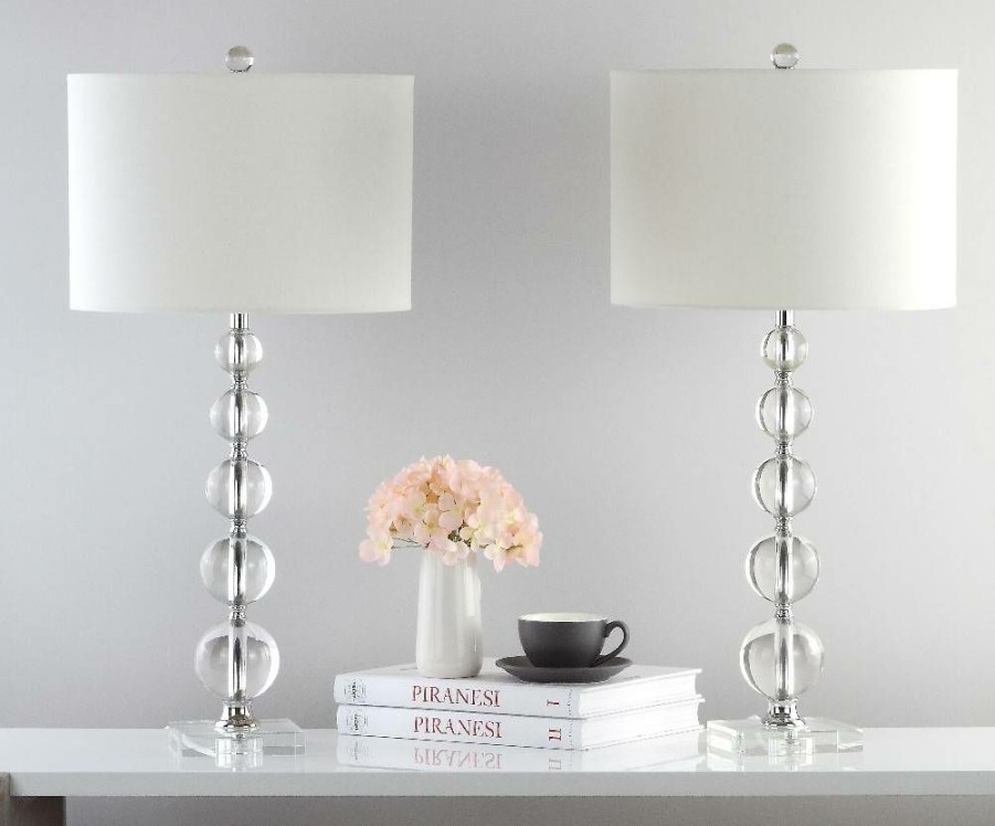 Lamps * | Shop New Liam 29-Inch H Stacked Crystal Ball Lamp (Set Of 2) Safavieh Lit4112A-Set2