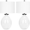 Lamps * | Excellent Quality Neville 26-Inch H Clear Glass Table Lamp (Set Of 2) Safavieh Lit4067A-Set2