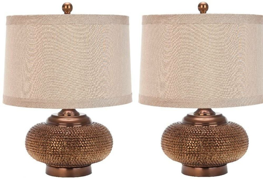 Lamps * | New In Alexis 19-Inch H Gold Bead Lamp (Set Of 2) Safavieh Lit4016A-Set2