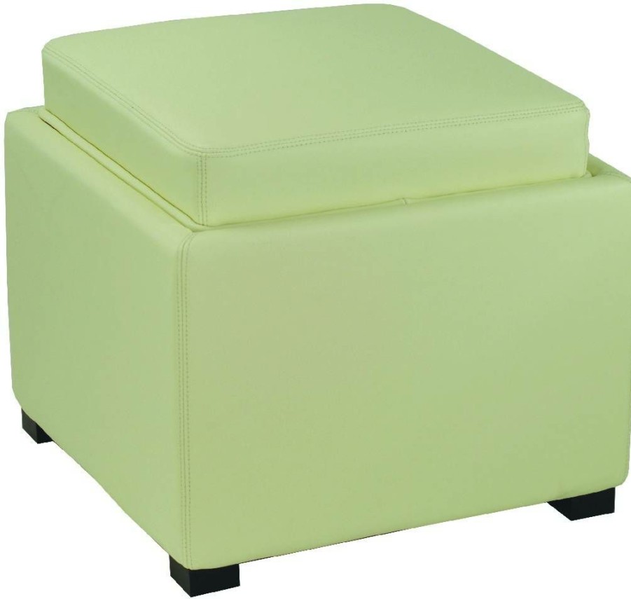 Living Furniture * | Limited Edition Bobbi Tray Storage Ottoman In Java/Off White Safavieh Hud4006D