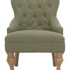 Living Furniture * | Wholesale Falcon Tufted Arm Chair In Granite/White Washed Safavieh Mcr4544C