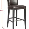 Furniture * | Clearance Sale Seth Bar Stool In Brown/Black Safavieh Mcr4510B