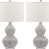 Lamps * | Wholesale Nicole 24.5-Inch H Bead Base Lamp (Set Of 2) Safavieh Lit4014B-Set2