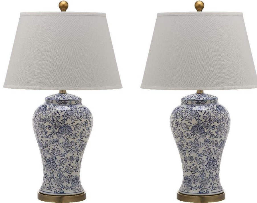 Lamps * | Sale Online Spring 29-Inch H Blossom Table Lamp (Set Of 2) Safavieh Lit4170B-Set2