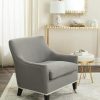 Living Furniture * | Hot Sell Barlow Arm Chair W/ Silver Nail Heads In Granite/Black Safavieh Mcr4206A