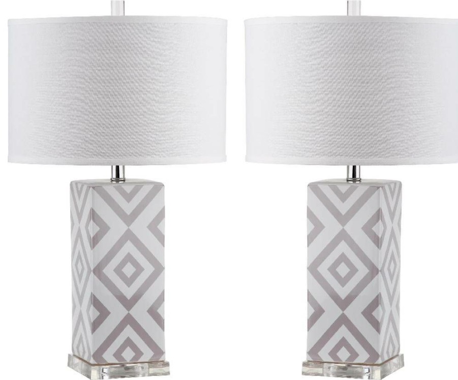 Lamps * | New In Diamonds 27-Inch H Table Lamp (Set Of 2) Safavieh Lit4135C-Set2