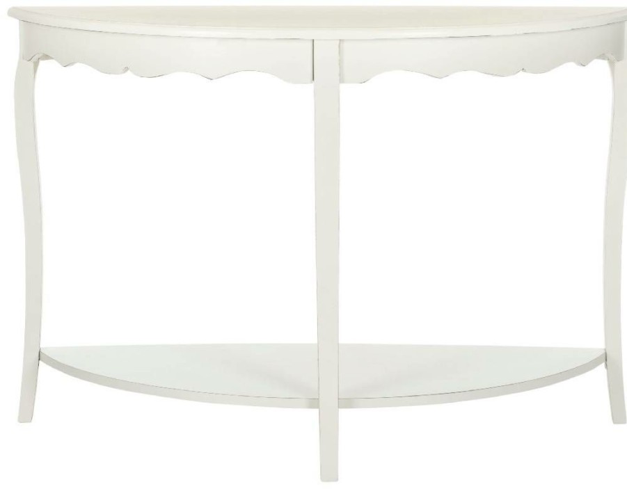 Living Furniture * | Exclusive Design Christina Console In Shady White Safavieh Amh6610A