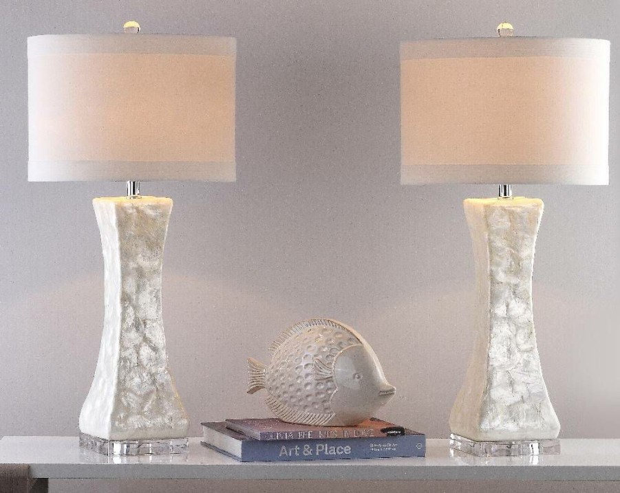 Lamps * | Sale Shelley 30-Inch H Concave Table Lamp (Set Of 2) Safavieh Lit4146A-Set2