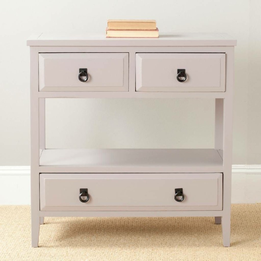 Furniture * | Limit Offer Branson 3 Drawer Sideboard In Quartz Grey Safavieh Amh6540C