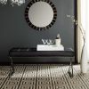 Living Furniture * | Classical Micha Bench In Black/Chrome Safavieh Fox2023D