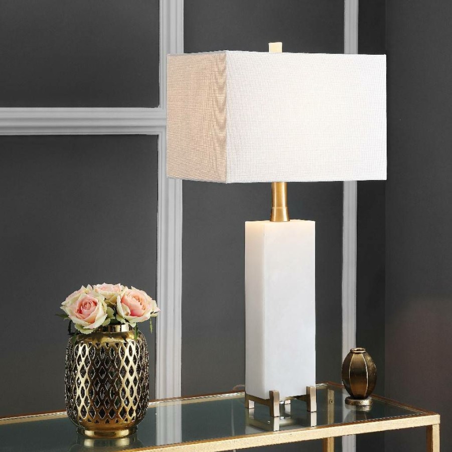 Lamps * | Online Sale Sloane Alabaster Table Lamp Safavieh Tbl4065A