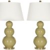 Lamps * | Offering Discounts Pamela 28-Inch H Triple Gourd Ceramic Lamp (Set Of 2) Safavieh Lit4095L-Set2