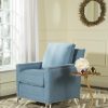 Living Furniture * | With Discount Hollywood Glam Acrylic Tufted Blue Club Chair W/ Silver Nail Heads In Blue/Clear Safavieh Mcr4213B