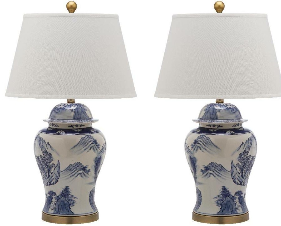 Lamps * | Best Sale Shanghai 29.5-Inch H Ginger Jar (Set Of 2) Safavieh Lit4173A-Set2