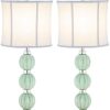 Lamps * | Closeout Sale Stephanie 28-Inch H Green Globe Lamp (Set Of 2) Safavieh Lit4018A-Set2