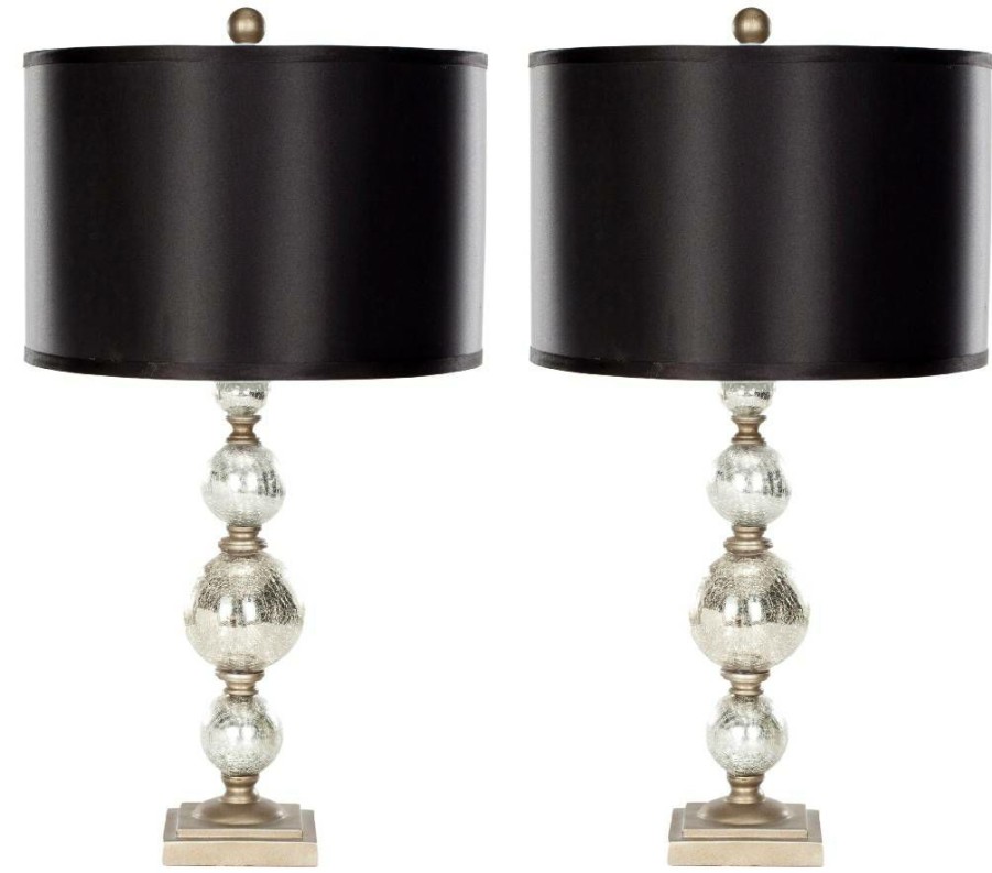 Lamps * | Best Sellers Nettie 27-Inch H Mercury Glass Table Lamp (Set Of 2) Safavieh Lit4060A-Set2